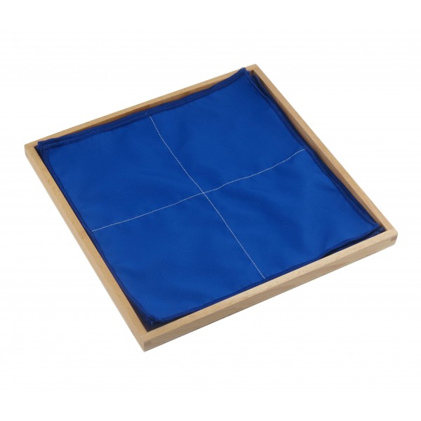 Folding activity set with blue red cloths (4pcs, with box) (LJPR087) by Leader Joy Montessori USA